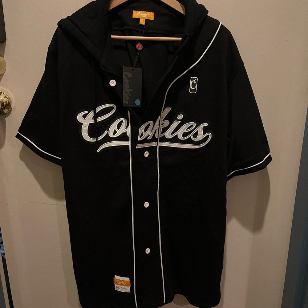 Cookies Black Hooded sleeveless Baseball Jersey